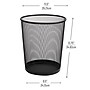 Mind Reader Metal Mesh Trash Can Without Lid, 4.4 Gallon, Black, 2/Pack (2CIRGA-BLK)~#|#~A176A797-2881-4701-B9CD074CD316F504_sc7