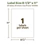Avery EcoFriendly Laser/Inkjet Rectangle Multipurpose Labels, 8-1/2" x 11", White, 25/Pack (94269)~#|#~A176D1F3-753E-40EB-AB56844BE5DF1994_sc7