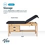 Aristo Wood Physician Adjustable Exam Table with Shelf, 2 Drawer Cabinet, Paper Cutter, Holder, 500lbs. Capacity, Black~#|#~A17D70A5-486D-4C3D-B04C00C9B2F7269D_sc7