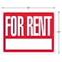Cosco Corrugate For Rent Outdoor Sign Kit, 19" x 15", Red/White (098538)~#|#~A18407A2-14C5-4D5C-B831D5E0D2BD0E3D_sc7