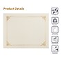 Better Office Certificate Holders, 8.75" x 11.25", Ivory/Gold, 25/Pack (65250-25PK)~#|#~A1861D3F-6296-4F67-81128D4BE020ECAA_sc7