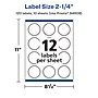 Avery Laser/Inkjet Starburst Waterproof Multipurpose Labels, 2.25"  Dia., White, 120/Pack (94608)~#|#~A18772E4-80A5-43D0-92375CBC6DB773F1_sc7