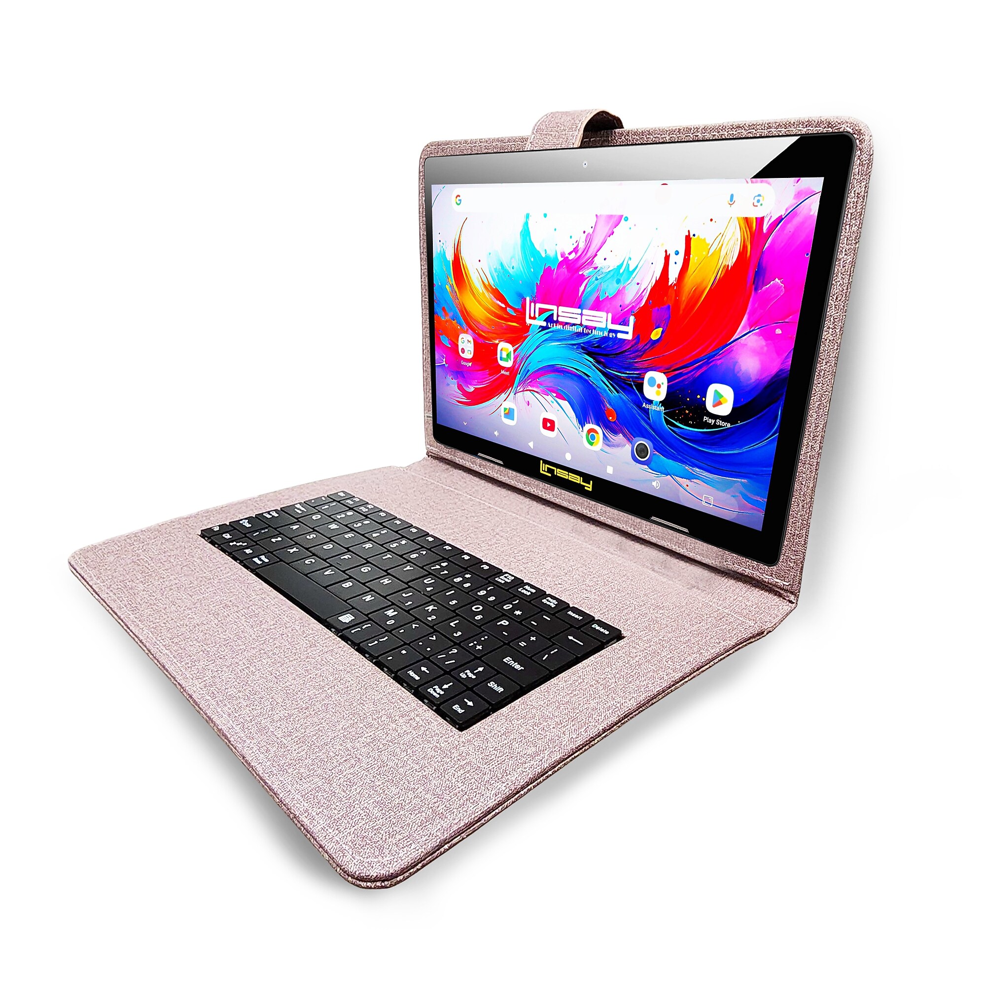 Linsay F10 Series 10.1″ Tablet, Wi-Fi, Octa Core, 256GB eMMC, Android 15, with Gray Cloth Keyboard Case, Backpack, & Stylus Pen Sansujyuku sansujyuku.com