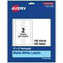 Avery Laser/Inkjet Multipurpose Labels, 3"  x 11", Matte White, 200/Box (94265)~#|#~A18903A5-5F63-43FC-942D0DC295A780DF_sc7