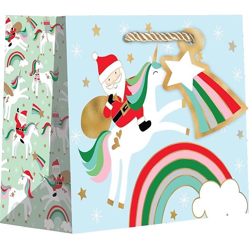 JAM Paper Small Merry Unicorns Gift Bags, Multicolored, 120/Pack (526BXST7441) image 1