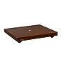 Fluance IB40 Turntable Isolation Base Anti-Vibration Wood Platform with Height Adjustable Feet and Bubble Level, Brown~#|#~A18FABAD-690B-4BB7-931C55EE44D5DE12_sc7