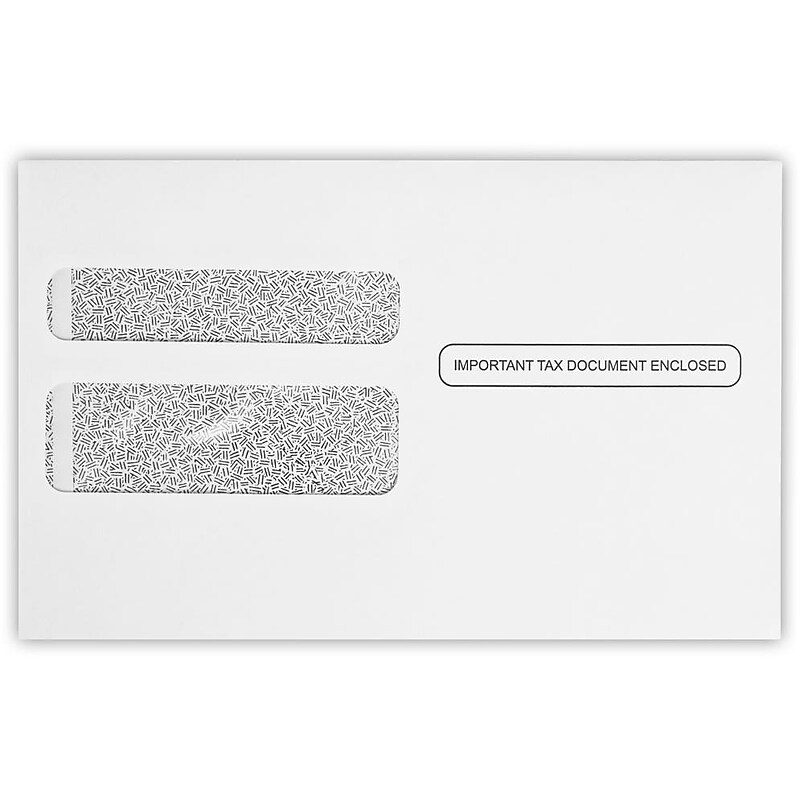 JAM Paper Security Tinted Booklet Envelope 5 3/4" x 9 1/4", White, 50/Pack (7485-W2-50) image 1