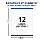 Avery Laser/Inkjet Round Multipurpose Labels, 2" Dia, 96 Labels/Pack (94501)~#|#~A19298C4-DDB3-442E-A67A04E21BA16916_sc7