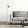 Simple Designs Sleek Essentials 54.72" Metal Floor Lamp with Round Shade, Gray (LF1051-GRY)~#|#~A19315E1-6E9E-4704-89BD1F1924DAADCA_sc7