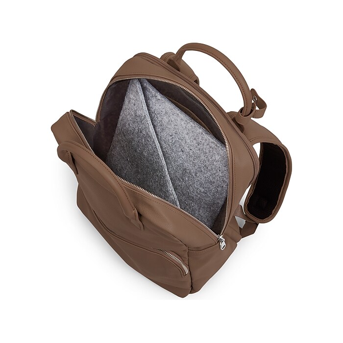 Bugatti Pure Laptop Backpack, Medium, Brown (BKP2466BU-BROWN