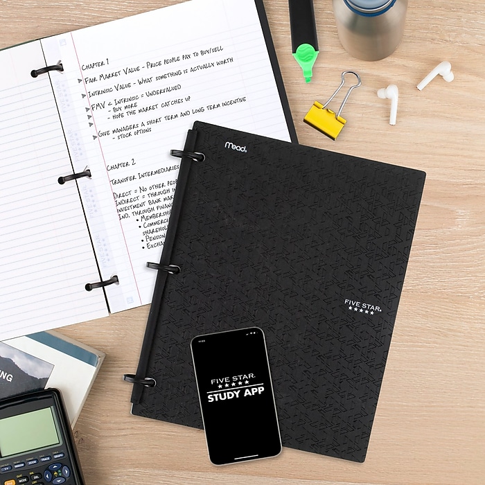 Five Star Flex 3-Subject Notebooks, 8.5
