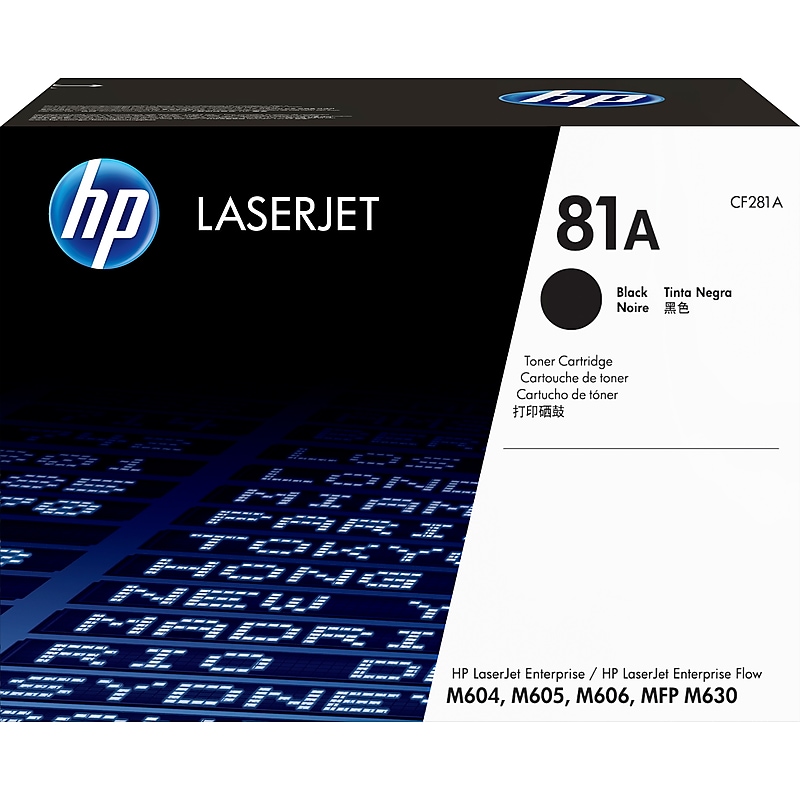 HP 81A Black Standard Yield Toner Cartridge, Prints Up to 10,500 Pages (CF281A) image 1