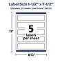 Avery Laser/Inkjet Rectangle Multipurpose Labels, 1.5" x 7.5", White, 125 Labels/Pack (94231)~#|#~A19FF118-2AB4-47D1-91C4572EA088B2DC_sc7