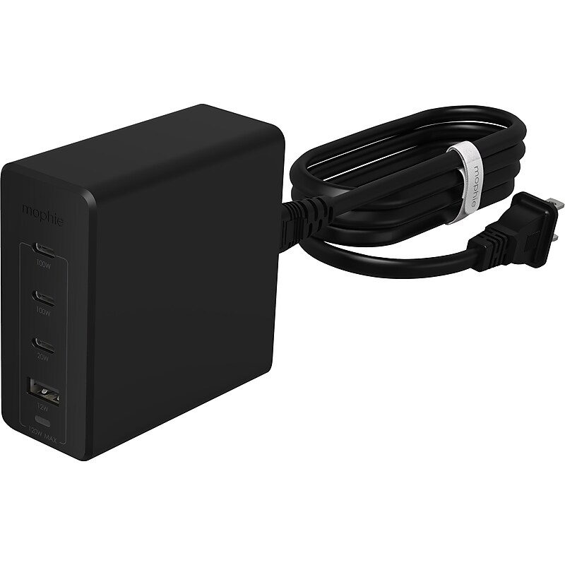 Mophie Speedport 120 4-Port GaN Fast Charger, Black (409909308) image 1
