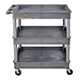 Luxor ENDURA XL 3-Shelf Utility Cart, Gray (TC111-G)~#|#~A1A3F251-DFD4-41B6-9F0EF69025226139_sc7