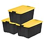 Iris 94 Quart Storage Container with Latching Lid, Plastic, Black, 3/Pack (500427)~#|#~A1A53055-5EA2-4473-A65AF096311646FA_sc7