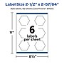 Avery Laser/Inkjet Decorative Edge Waterproof Multipurpose Labels, 2.9" x 2.5", White, 300/Box (94121)~#|#~A1A66802-CD2B-460E-86D30C47355B9A49_sc7