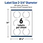 Avery Round Laser Multipurpose Labels, 2.75" Dia., White, 600/Box (19479399447)~#|#~A1A7DF45-192E-4294-83F6200F8FFDC6C9_sc7