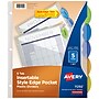 Avery Style Edge Insertable Plastic Dividers with Pocket, 5 Tabs, Multicolored (11292)~#|#~A1A86762-88AB-4D7C-9C26D19F15E6A827_sc7
