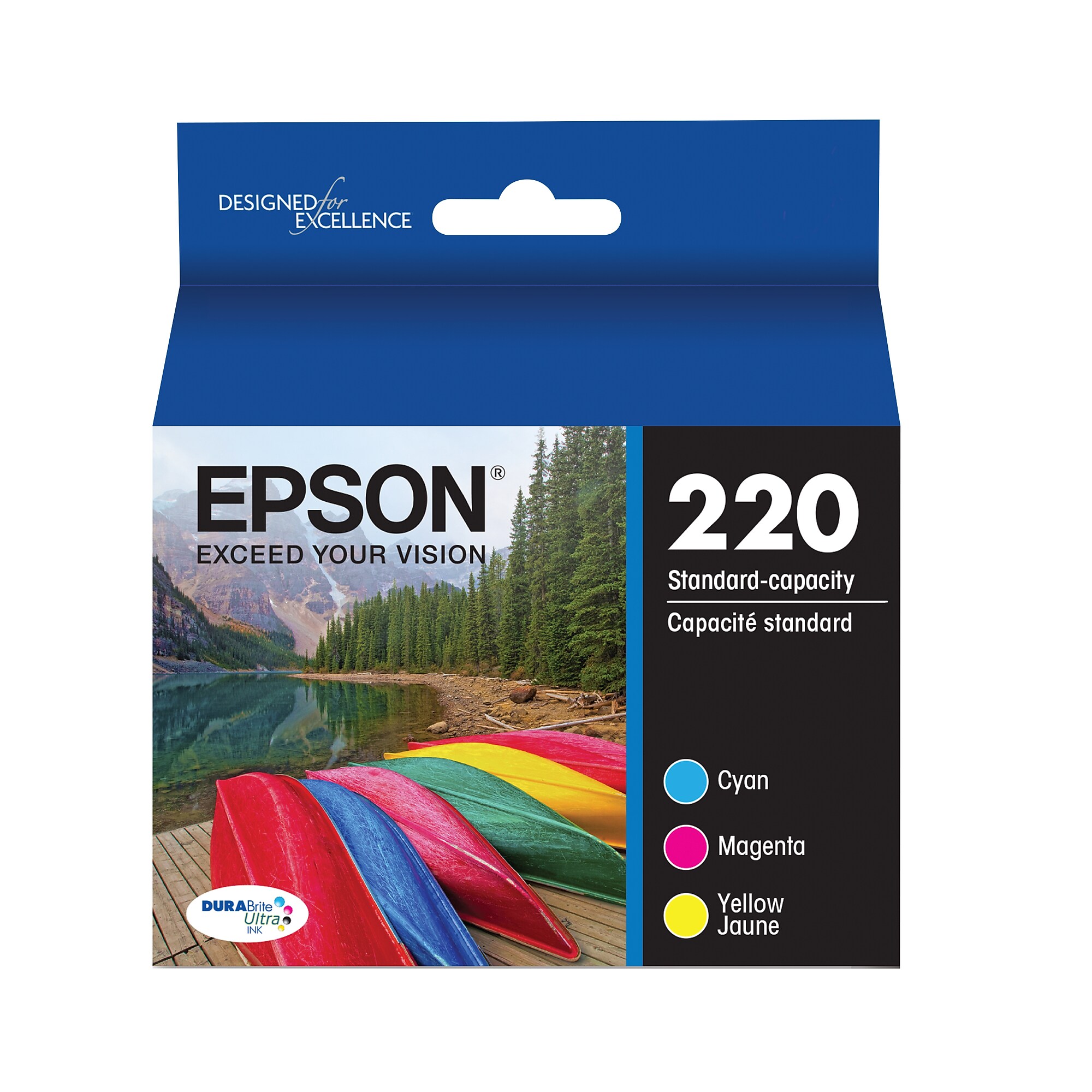 Epson T220 Cyan/Magenta/Yellow Standard Yield Ink Cartridge, 3/Pack (T220520-S) Sansujyuku sansujyuku.com
