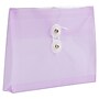 JAM Paper Premium Plastic Filing Envelope with Button & String Closure, 5 1/2" x 7 1/2", Lilac Purple, 3/Pack (920B1lilacx3)~#|#~A1ADFC49-60E6-4B8F-B634BB76E283B9CA_sc7