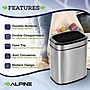 Alpine Industries Stainless Steel Trash Can with Lid and Liner, 5.2 Gallon, 2/Pack (ALP470-10L-2PK)~#|#~A1AF443E-F804-4201-A3AFDE9DB8C0DB9A_sc7