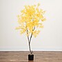 Nearly Natural 5' Autumn Maple Artificial Fall Tree in Pot, Yellow (T4839)~#|#~A1AF5046-BC68-4737-ABFFF316DA6E2DF7_sc7
