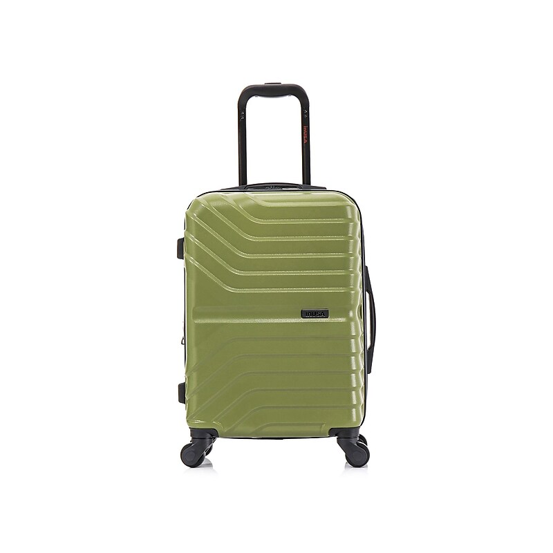 InUSA Aurum 23.65" Hardside Carry-On Suitcase, 4-Wheeled Spinner, Green (IUAUR00S-GRN) image 1
