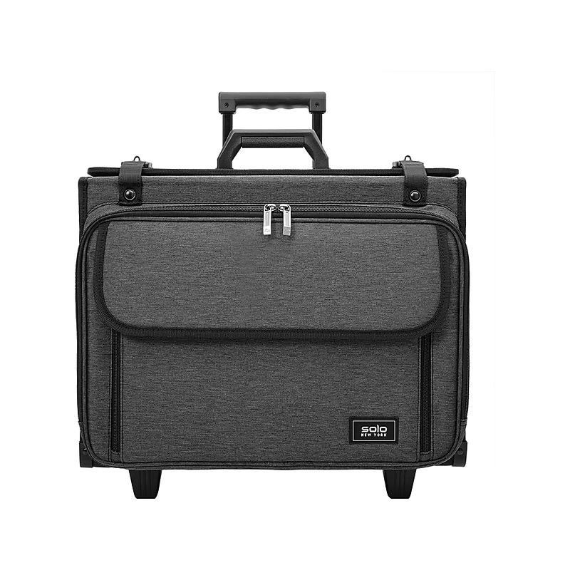Solo New York Morgan Polyester Briefcase, Laptop Compatible, Rolling, TSA Checkpoint Friendly, Gray (B151-4/10) image 1