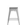 Flash Furniture Cierra Industrial Metal Counter Height Stools without Back, Silver/Gray, 4-Pieces/Pack (4ET32024SVRPL2G)~#|#~A1C0B4C1-FF4F-4E89-A12DFA92C3636A98_sc7