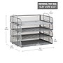 Mind Reader Metal Side Loading Stackable Letter Tray, Silver (DSTACK4-SIL)~#|#~A1C43CE6-0476-4CA6-AB864A96850397D8_sc7