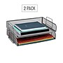 Mind Reader 2-Tier Stackable Paper Desk Tray, Metal, Silver, 2/Pack (DSTACK2-SIL)~#|#~A1C52911-496A-4BF1-95424C401FFCCDD3_sc7