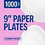 Perk™ Economy Paper Plates, 9", White, 1000/Carton (PK56516CT)~#|#~A1CFABE0-1E9D-4A6A-876710965376E07F_sc7