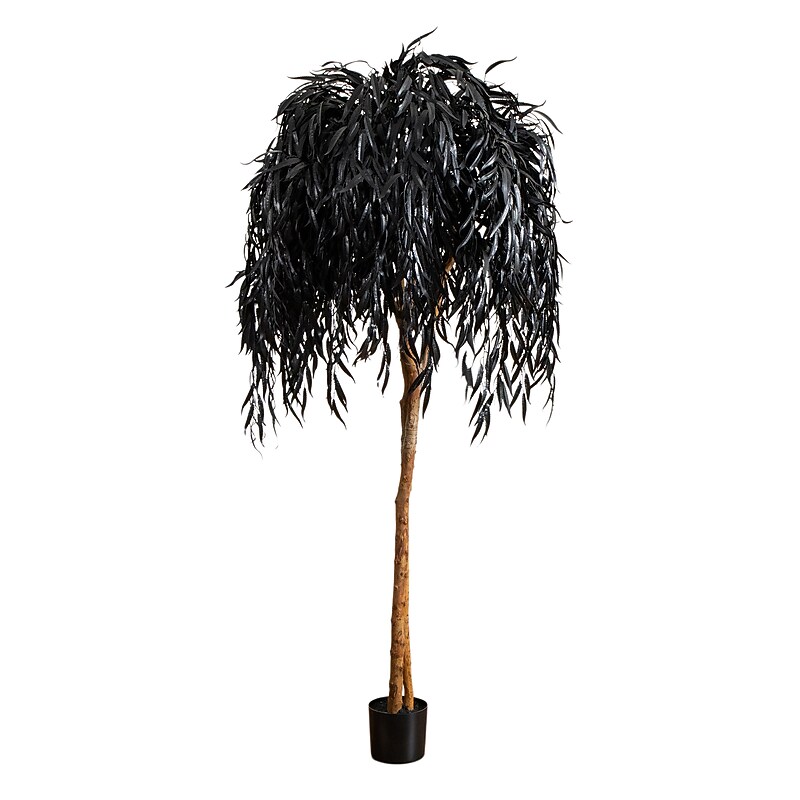 Nearly Natural Artificial Halloween Black Willow Tree, 6' (T5197) image 1