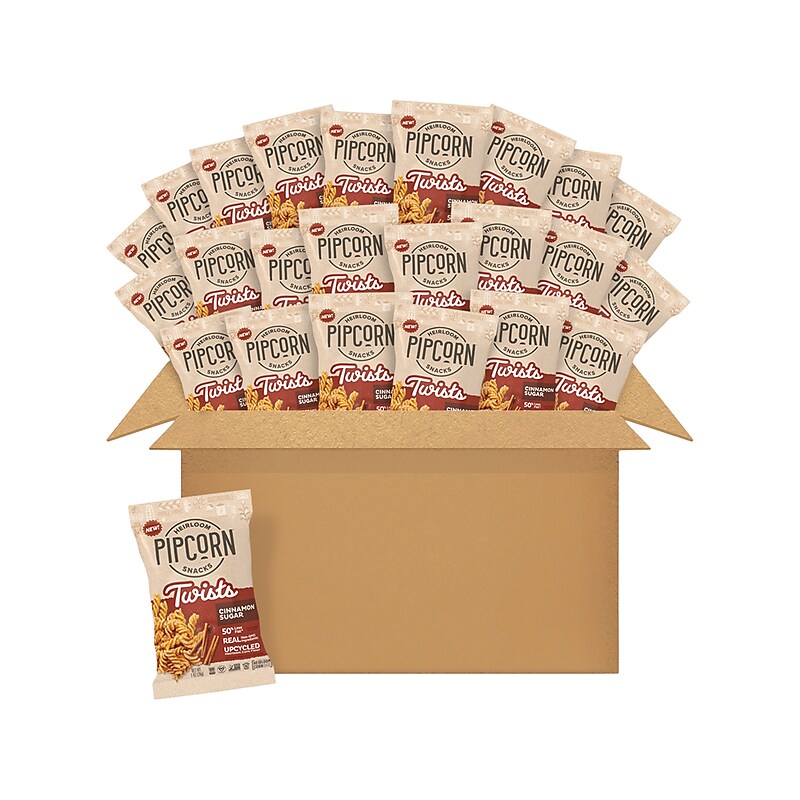 Pipcorn Gluten Free Cinnamon Sugar Twists, 1 oz., 24 Bags/Carton (TWCINN10C24) image 1