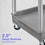 Luxor ENDURA 2-Shelf Utility Cart, Gray (STC11-G)~#|#~A1E4DE53-CF94-43DC-9C4A4007F7D469DE_sc7