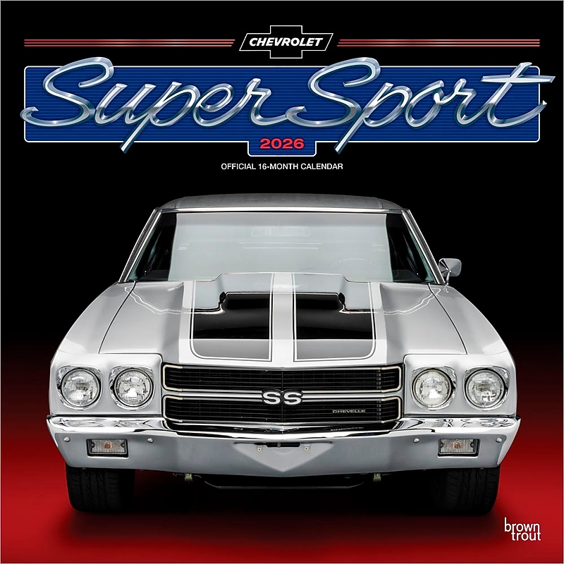 2026 BrownTrout Chevy Super Sport 12" x 12"  Monthly, Paper Cover, Chevy Super Sport (9798330707638) image 1