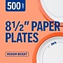 Perk™ Medium-Weight Paper Plates, 8.5", White/Orange, 500/Carton (PK54329CT)~#|#~A1E906BB-35F1-4BA4-88A2798BA938474D_sc7