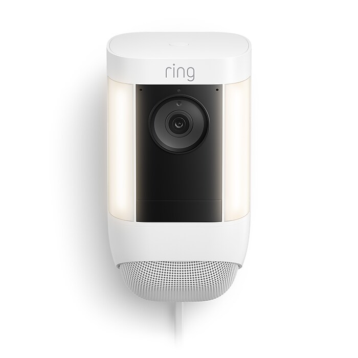 Ring Spotlight Cam Pro Wired Security Camera, White (B09DRK9ZJ8