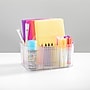 mDesign 4-Section Plastic Desktop Caddy Organizer with Handle, Plastic, Clear (26051) ~#|#~A1F2F14F-BE16-4871-83B72EA2F6DB89DB_sc7