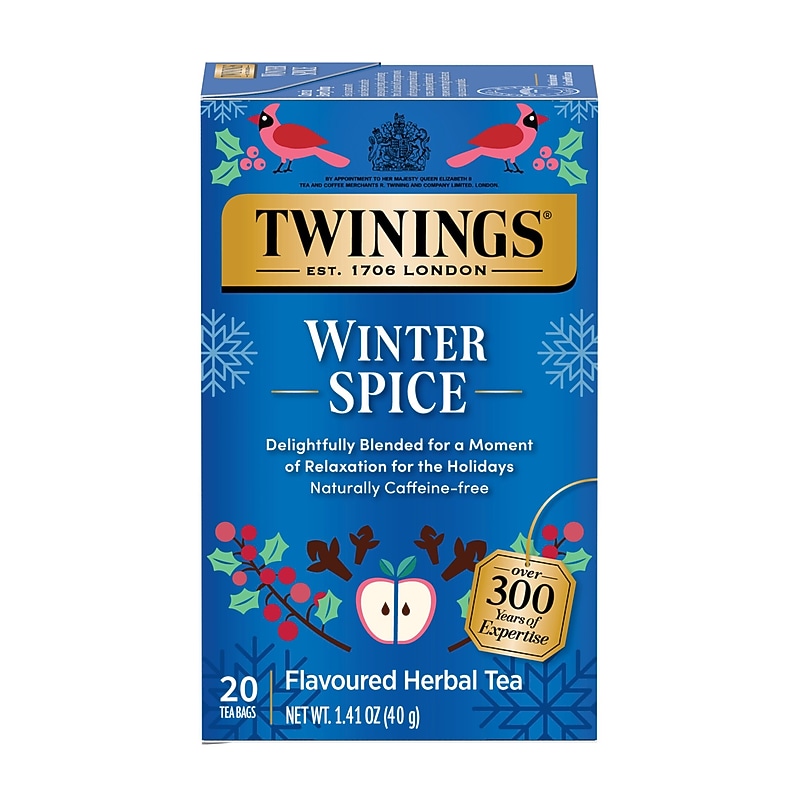 Twinings Seasonal Teas Decaf Winter Spice Herbal Tea Bags, 20/Box (F07058) image 1