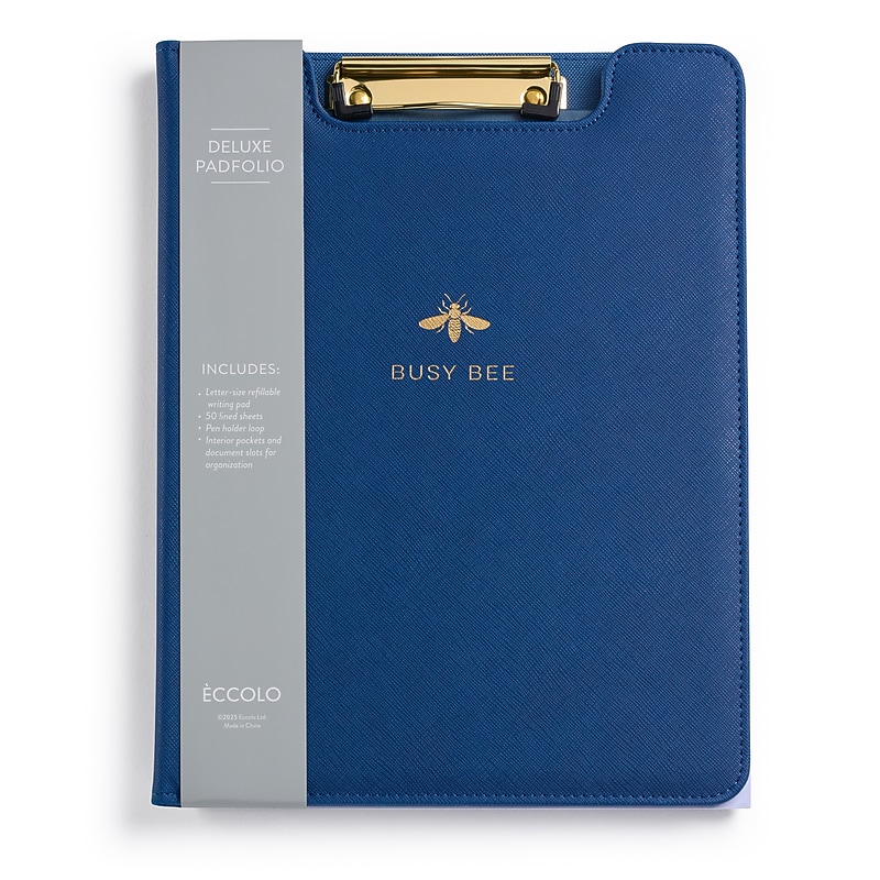 Eccolo Busy Bee Padfolio, Navy (ST926B) image 1