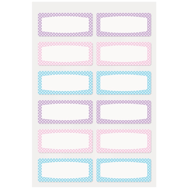 Avery Multipurpose Labels, Matte Assorted, 12 Labels/Sheet, 2 Sheets/Pack (40775) image 1