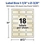 Avery Pearlized Ivory Rectangle Multipurpose Labels, 1-1/4" x 2-3/8", Ivory, 1800/Box (94227)~#|#~A20DE578-B565-4D75-AEECA693E99DB9C2_sc7