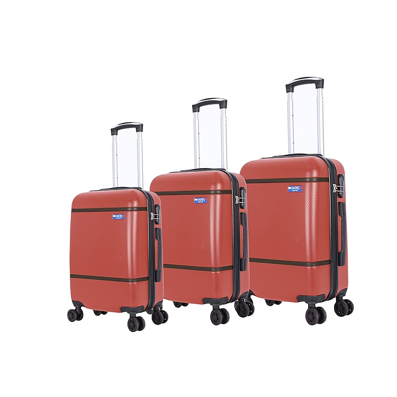 TUCCI Harris/New York Classic Hardside Spinner Carry-On Luggage Set, TSA Checkpoint Friendly, Red, 3/Set (H0001-03PC-BGD) image 1
