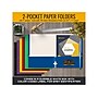 Better Office 3-Hole Punched 2-Pocket Portfolio Folders, Assorted Colors, 100/Pack (80100-100PK)~#|#~A211B155-4265-4BB8-9670C72E8A4AC4E3_sc7