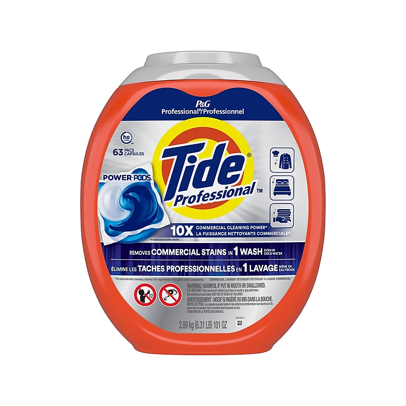 Tide Professional HE Laundry Detergent Capsule, 101 Oz., 63 Capsules/Pack (14053) image 1