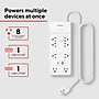 Staples TECH 8-Outlet 2-USB Port Surge Protector, 6', 2100 Joules, White (ST62775)~#|#~A2141CB4-AD6D-4A6A-B548E584AFC6296F_sc7