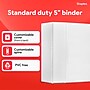 Staples 5" 3-Ring View Binder, D-Ring, White (55416/26360)~#|#~A214B6D7-9708-4720-9676E0BBC6FAE2A4_sc7