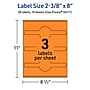 Avery Decorative Edge Multipurpose Labels, 2-3/8" x 8", Bright Orange, 30/Pack (94117)~#|#~A215E320-F197-4CD6-B8A761ED97268471_sc7
